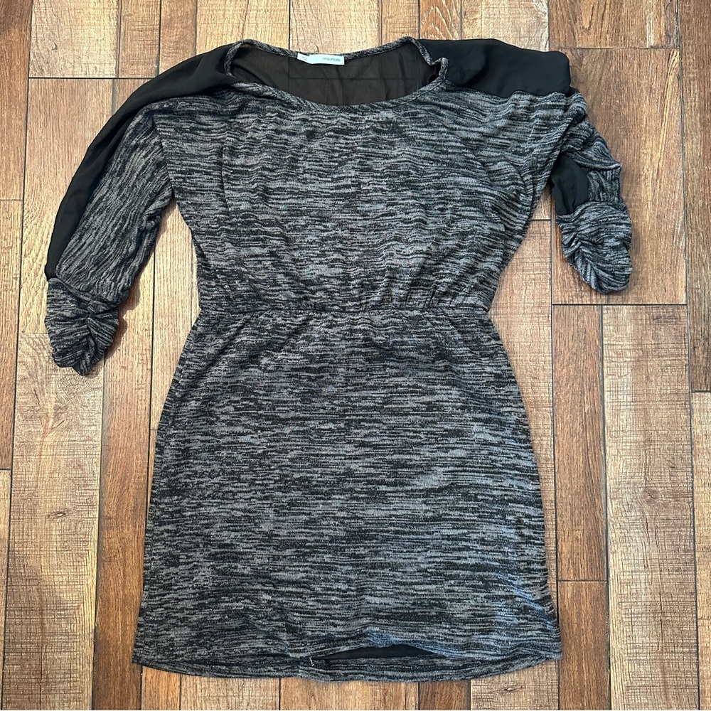 Maurice’s Gray/Black L/S Dress, L